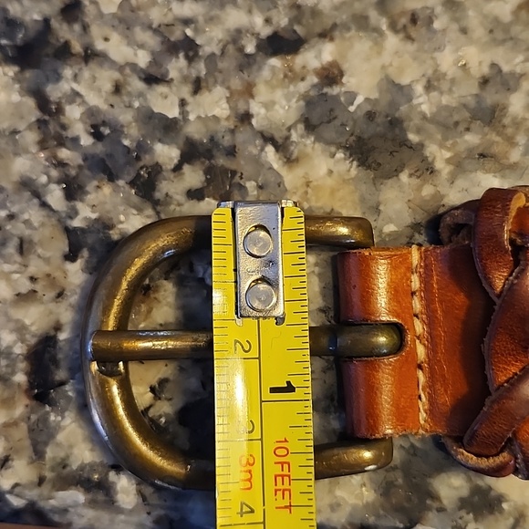 ECHO Made In Turkey Brown Leather Braided Belt - Picture 12 of 16